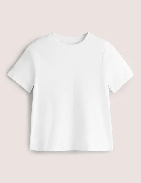 Perfect Cotton T-shirt White Women Boden, White