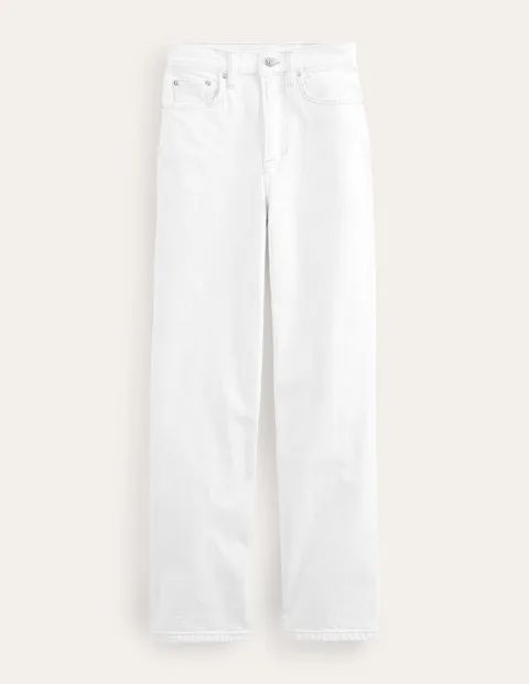 High Rise '90s Tapered Jeans White Women Boden, White