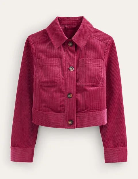 Corduroy Jacket Red Women Boden, Warm Cranberry