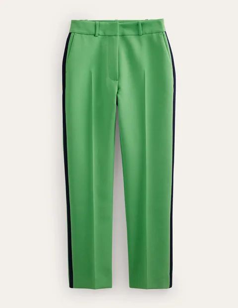 Kew Side Stripe Trousers Green Women Boden, Bright green w/side stripe