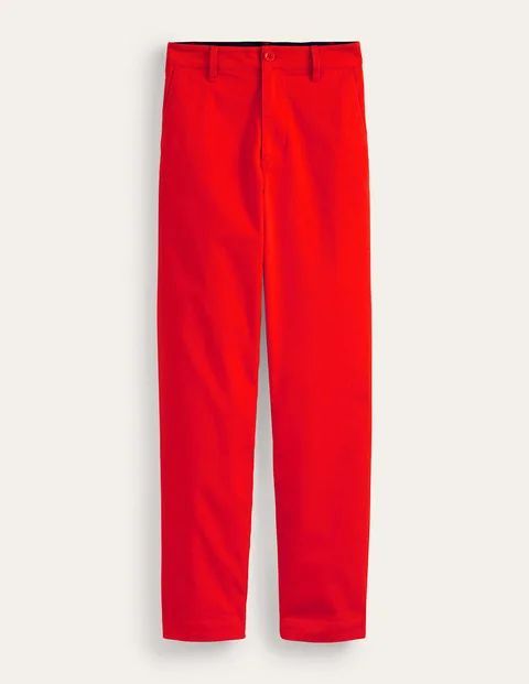 Barnsbury Chino Trousers Red Women Boden, Admiral