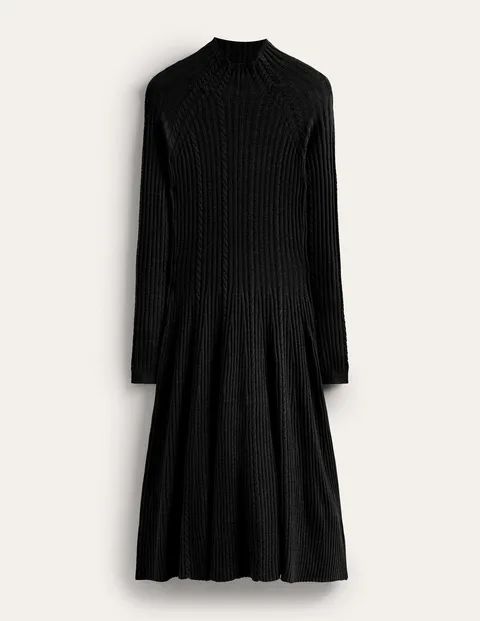Tessa Knitted Dress Black Women Boden, Black