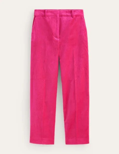 Kew Velvet Trousers Pink Women Boden, Vibrant Pink