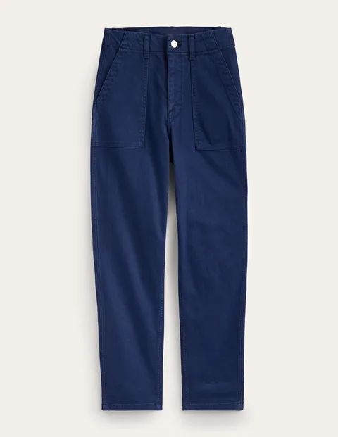 Kensington Casual Trousers Blue Women Boden, Navy