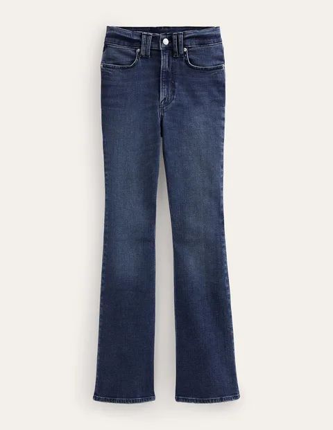 Mid Rise Slim Flare Jeans Blue Women Boden, Mid Vintage