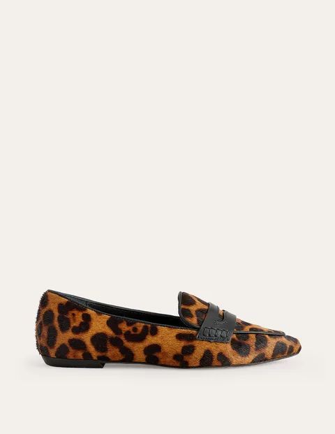 Pointed Loafers Brown Women Boden, Classic Leopard