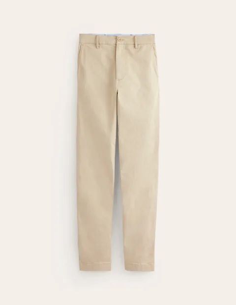 Barnsbury Chino Trousers Natural Women Boden, Neutral