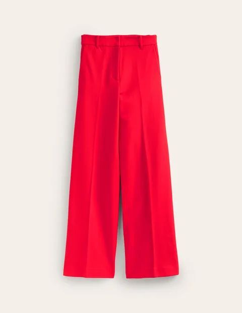 Westbourne Ponte Trousers Red Women Boden, Hot Pepper