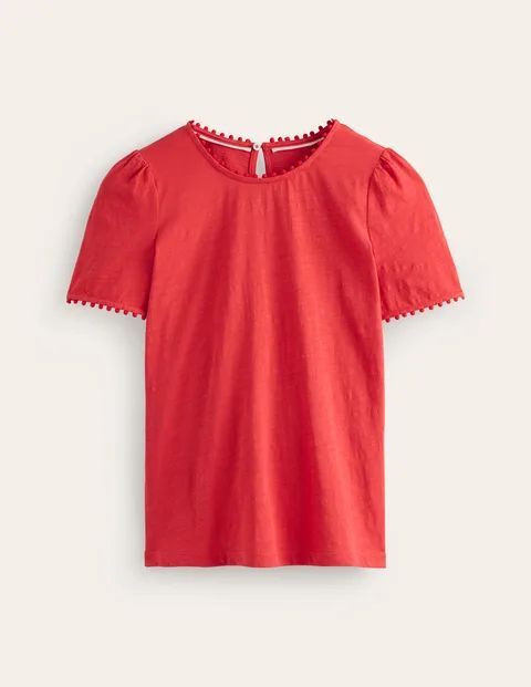 Ali Jersey T-Shirt Red Women Boden, Flame Scarlet