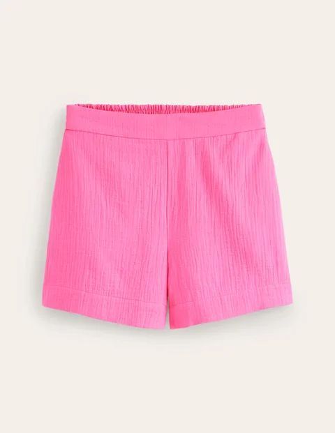 Double Cloth Shorts Pink Women Boden, Sangria Sunset