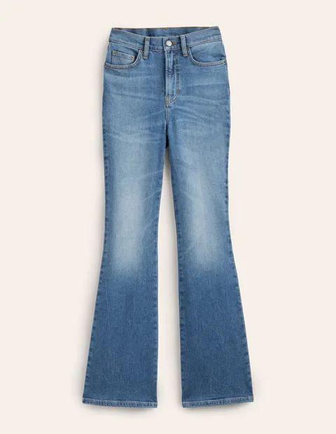 High Rise Flare Jeans Denim Women Boden, Mid Vintage