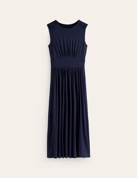 Thea Sleeveless Midi Dress Blue Women Boden, Navy