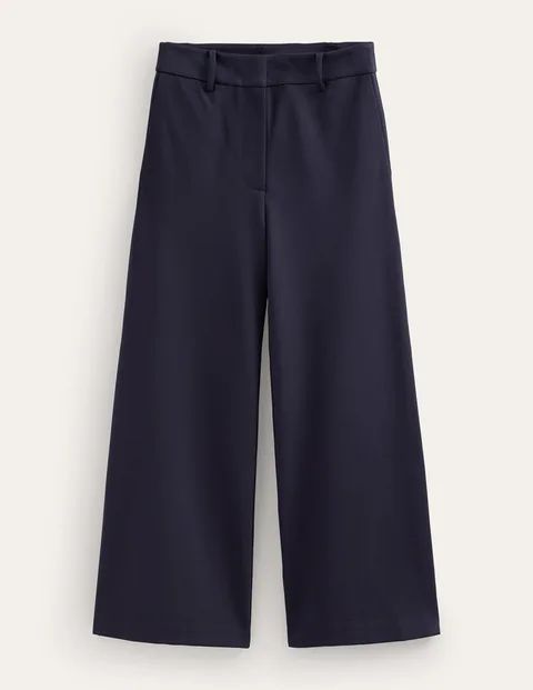 Wide-Leg Ponte Culottes Blue Women Boden, Navy