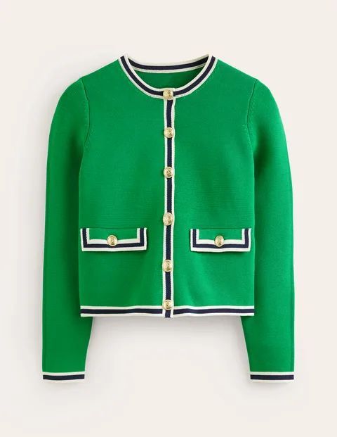 Holly Knitted Jacket Green Women Boden, Rich Emerald Green