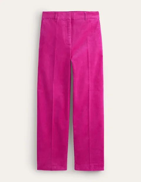 Kew Cord Trousers Pink Women Boden, Magenta