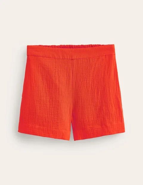 Double Cloth Shorts Orange Women Boden, Mandarin Orange