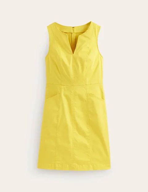 Helena Chino Short Dress Yellow Women Boden, Passionfruit