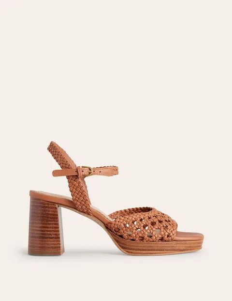 Woven Platform Sandals Brown Women Boden, Tan
