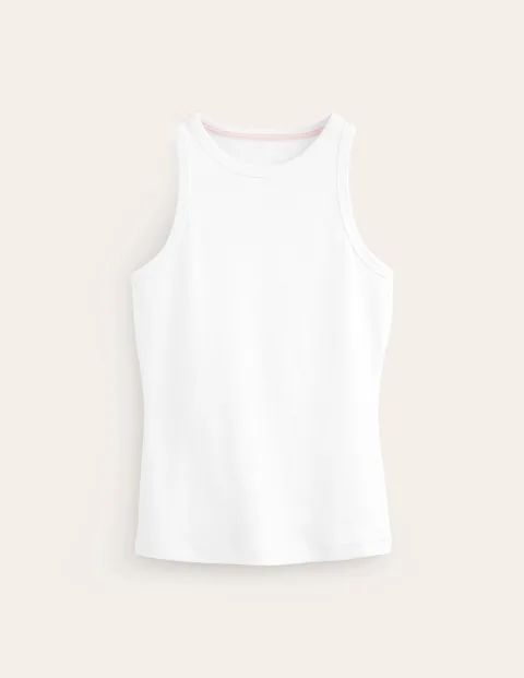 Ribbed Racer Vest White Women Boden, White