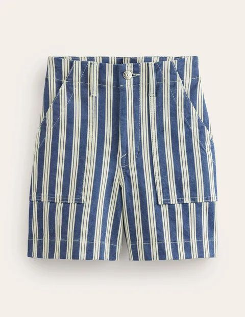 Kensington Casual Shorts Blue Women Boden, Stripe