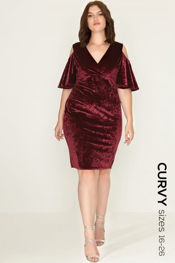 Red Bodycon Dress  size: 16 UK, colour: Burgundy