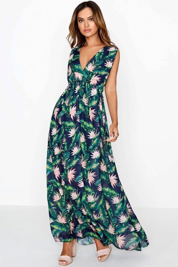 Floral Maxi Dress size: ONE SIZE, colour: Print