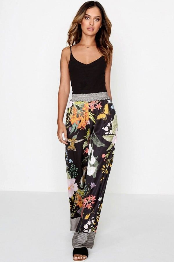 Tropical Floral Trousers  size: ONE SIZE, colour: Multi