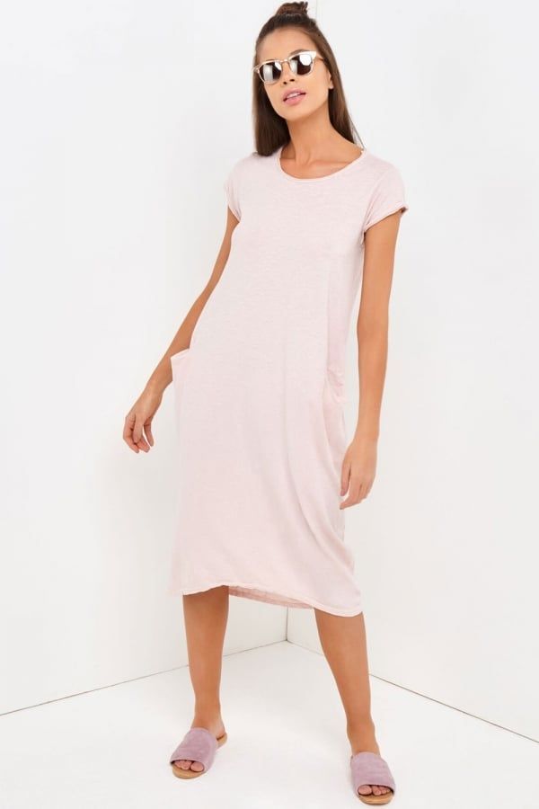 Pink Pocket Dress  size: ONE SIZE, colour: Pink