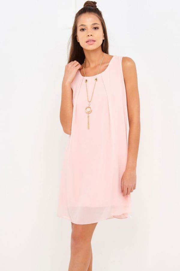 Pink Shift Dress  size: ONE SIZE, colour: Pink