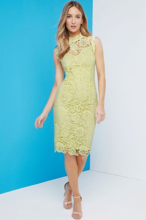 Lemon Crochet Dress size: 6 UK, colour: Lemon