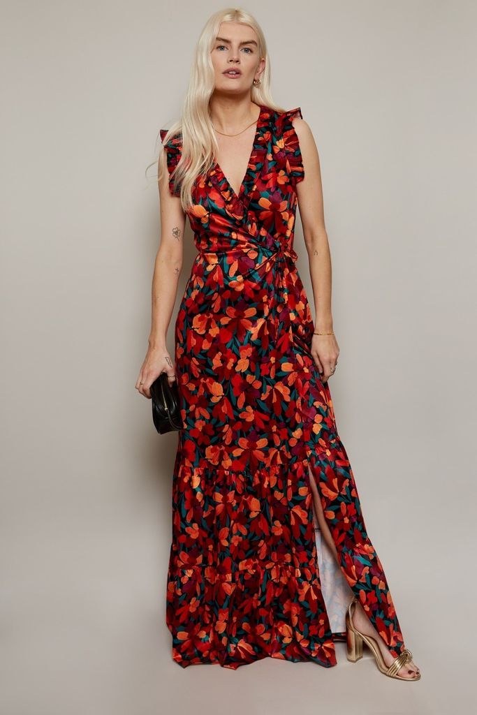 Floral Tiered Maxi Dress size: 10 UK, colour: Multi