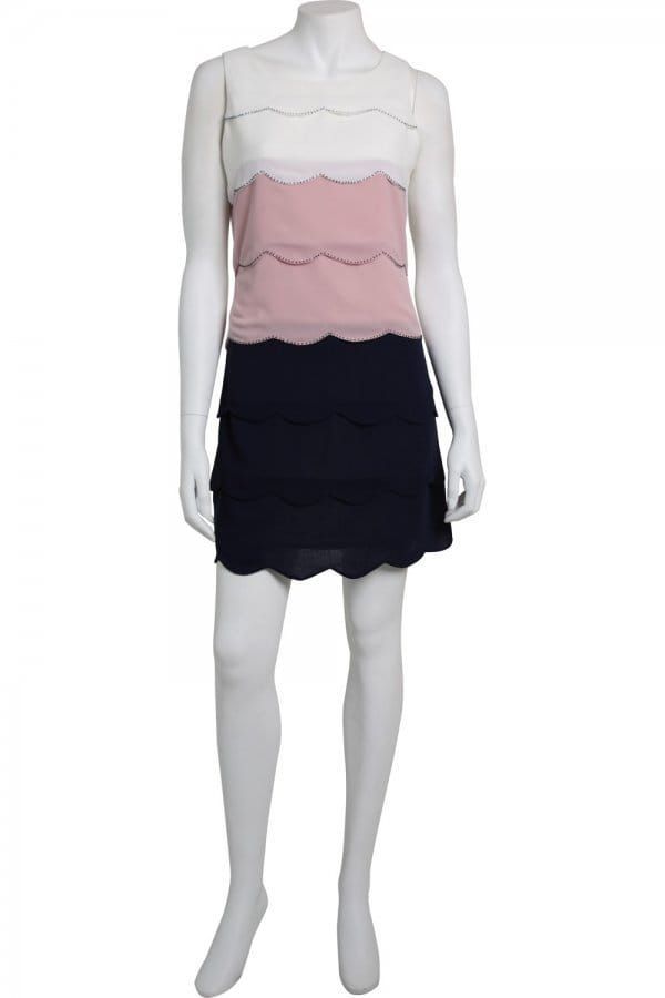 Pink Scallop Layer Dress size: 10 UK, colour: Pink