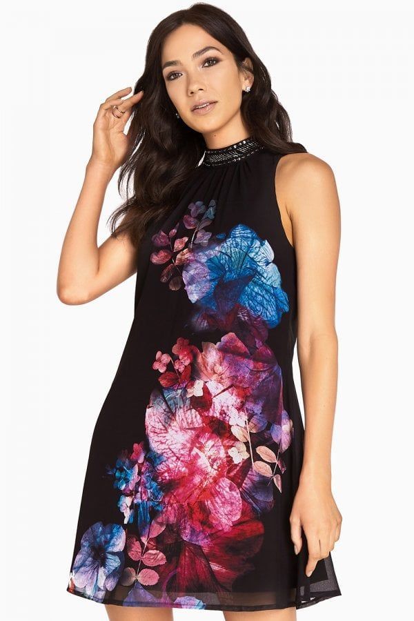 Aurora Placement Print Shift With Embellishment size:
