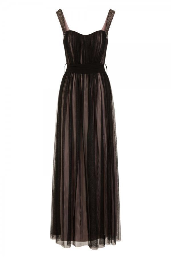 Beatrice Sweetheart Maxi Dress With Contrast Lining si