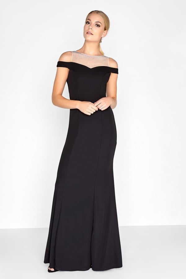 Black Maxi Dress size: 10 UK, colour: Black