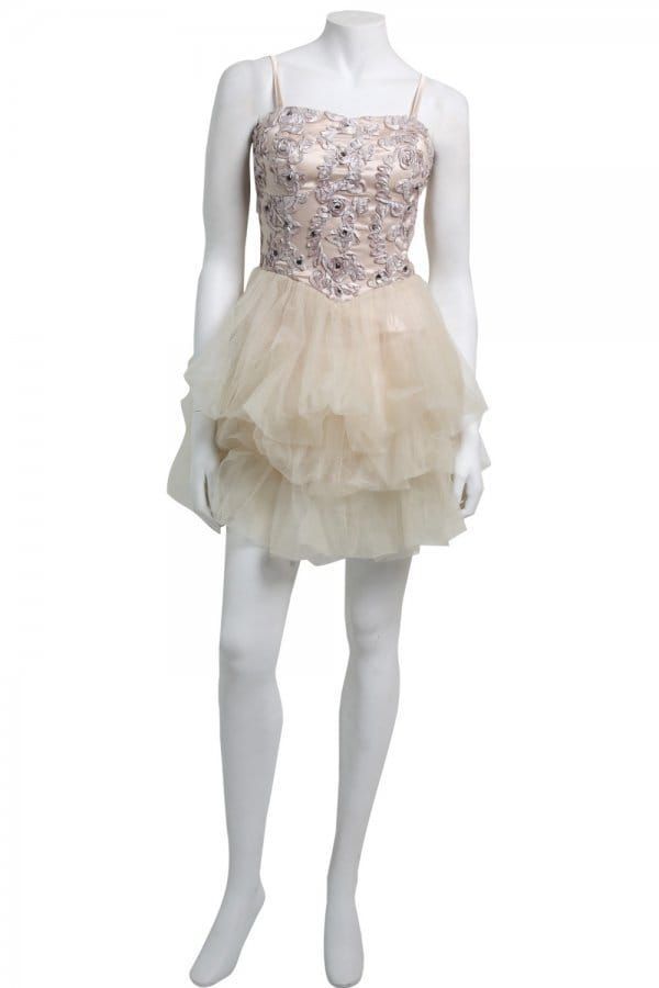 Cream and Nude Applique Tutu Dress size: 8 UK, colour: