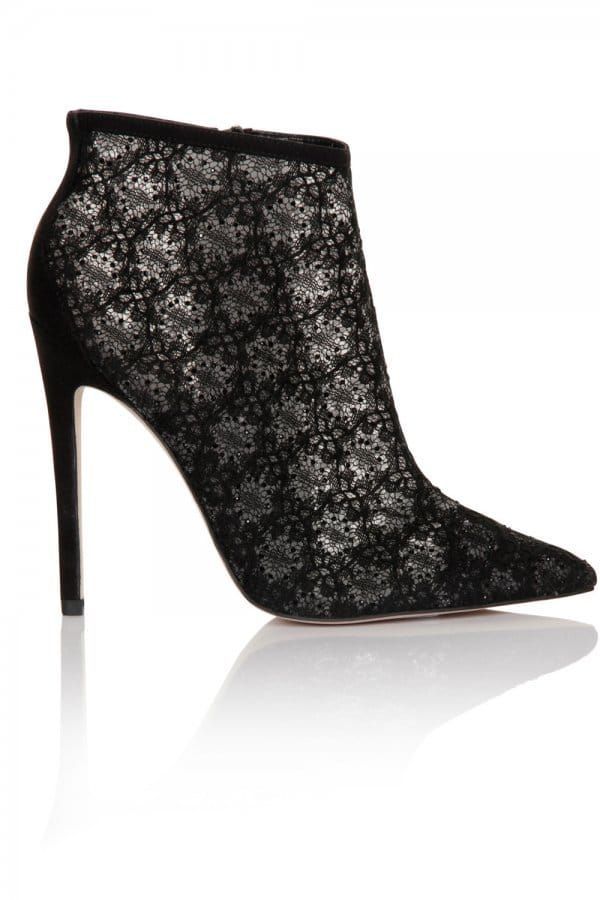 Black Lace Ankle Boot size: Footwear 3 UK, co