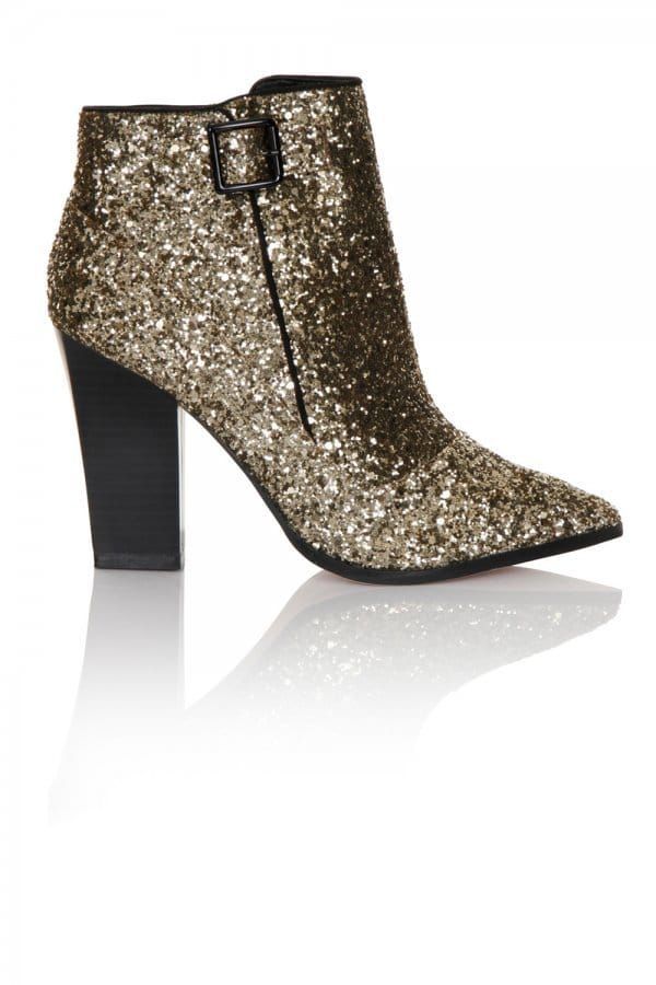 Gold Glitter Ankle Boot  size: Footwear 3 UK,