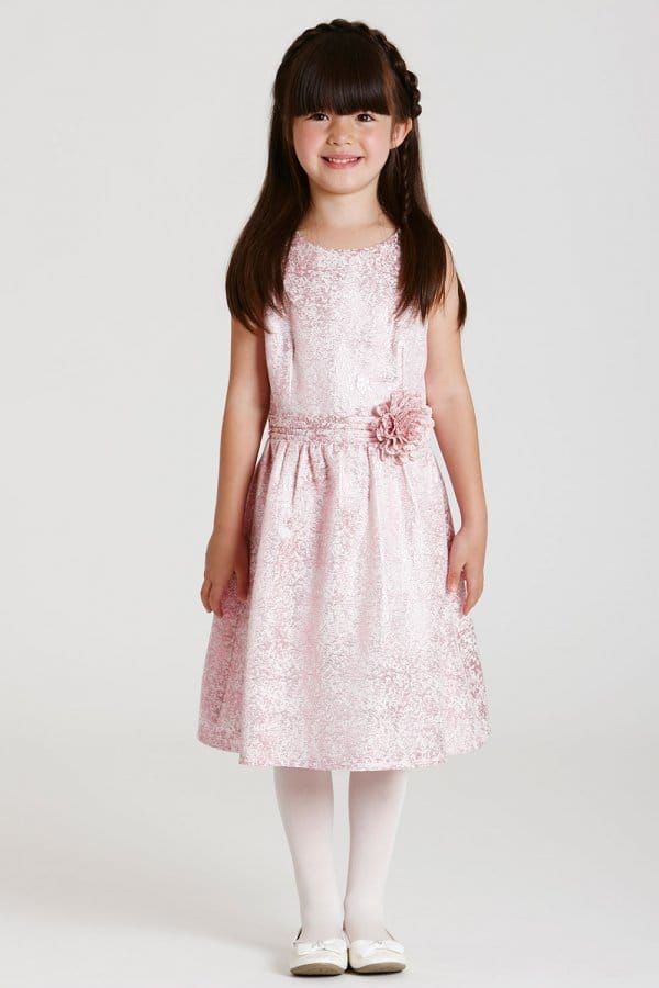 Pink Metallic Baroque Dress size: 5-6 Yrs, colour: Pin