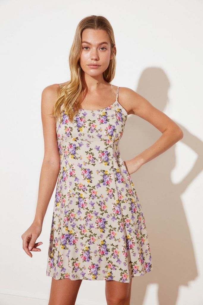 Floral Mini Slip Dress size: 6 UK, colour: Multi