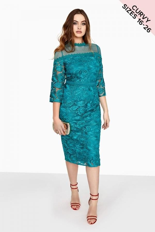 Jade Bodycon Dress  size: 16 UK, colour: Jade