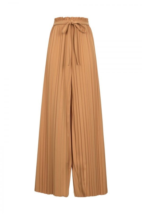 Mustard Pleated Trouser size: ONE SIZE, colour: Mustard