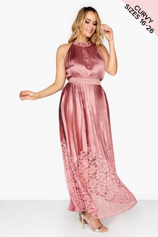 Rosette Maxi Dress  size: 16 UK, colour: Pink