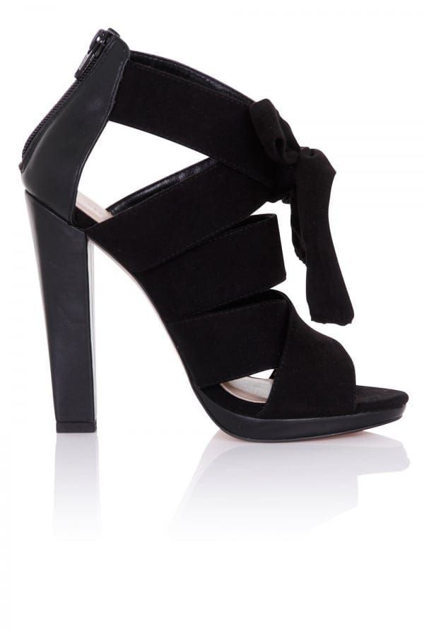 Nyx Black Bow Heeled Sandals size: Footwear 3