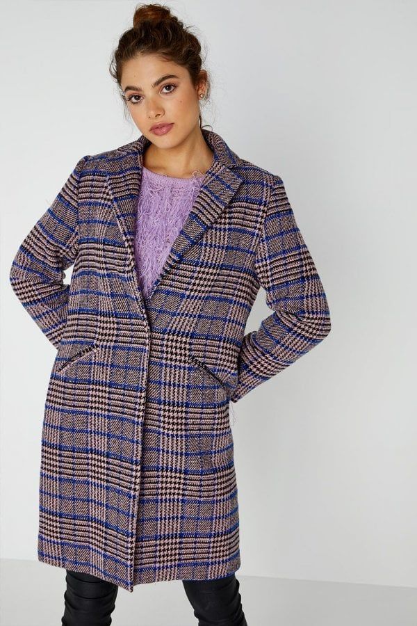 Cadogan Check Plaid Coat size: 10 UK, colour: Print