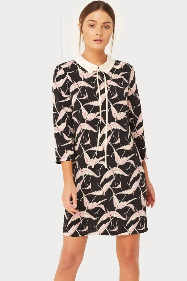 Bird Print Dress  size: 10 UK, colour: Print