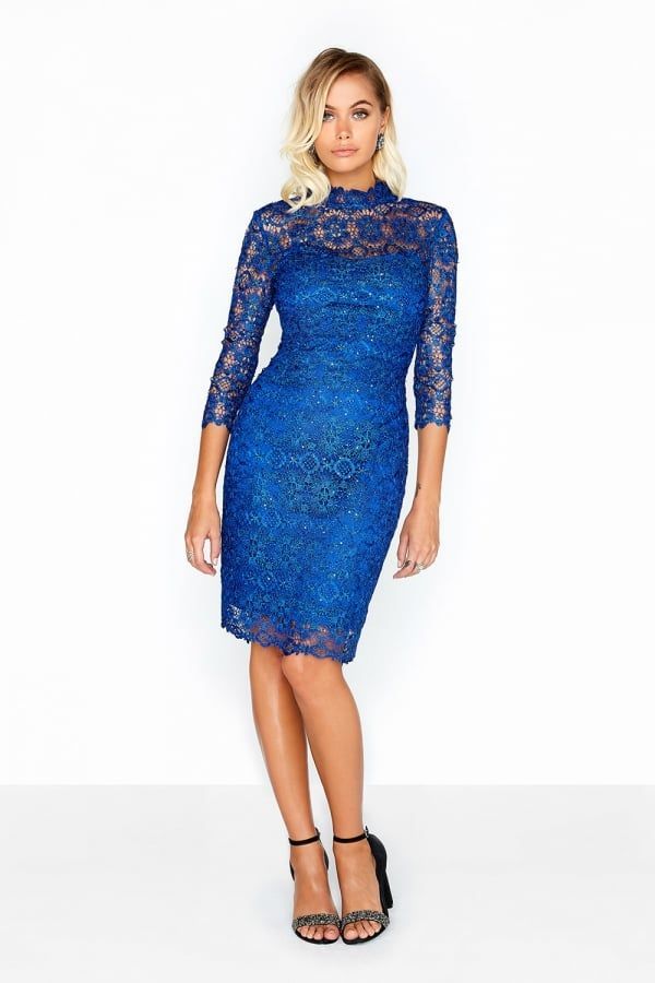 Cobalt Lace Dress size: 10 UK, colour: Blue