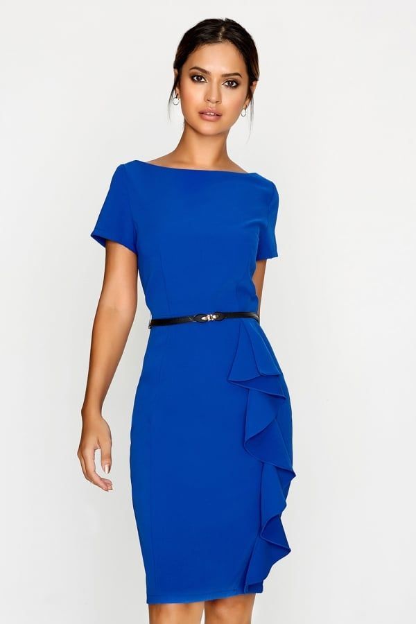 Blue Bodycon Dress size: 10 UK, colour: Blue