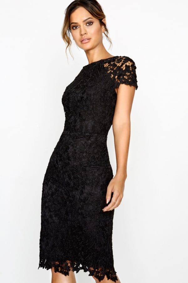 Black Crochet Dress size: 10 UK, colour: Black