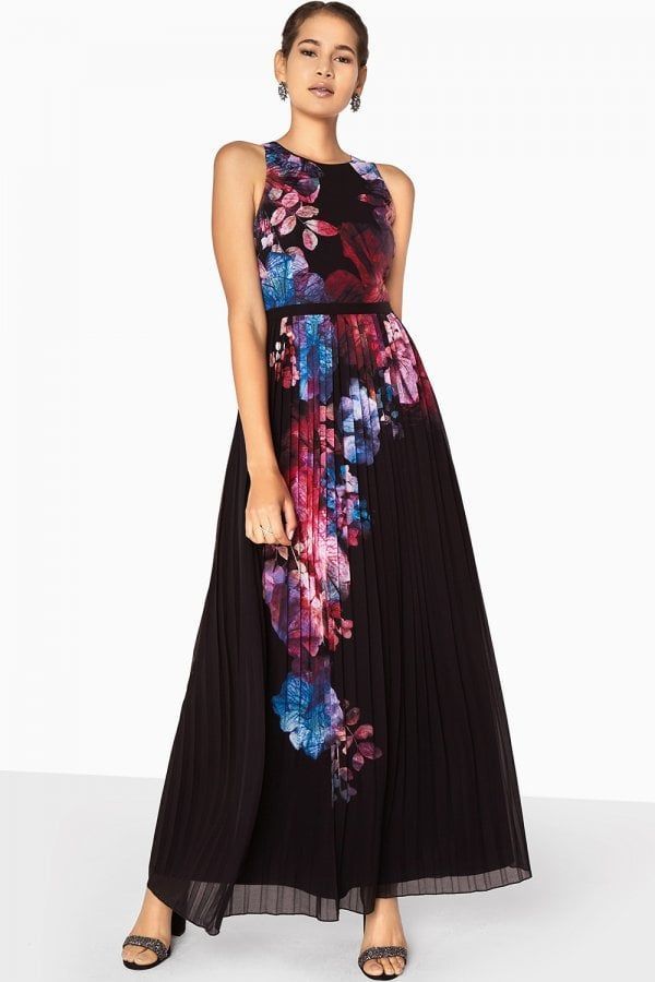 Aurora Placement Print Maxi Dress size: 10 UK, colour: